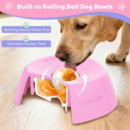 Dog Lick Bowl, Rolled Ball-In Slow Feeder Enrichment Puzzle Toys