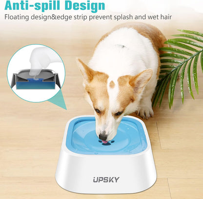 35Oz No-Spill Pet Water Bowl, Slow Water Feeder for Dogs and Cats