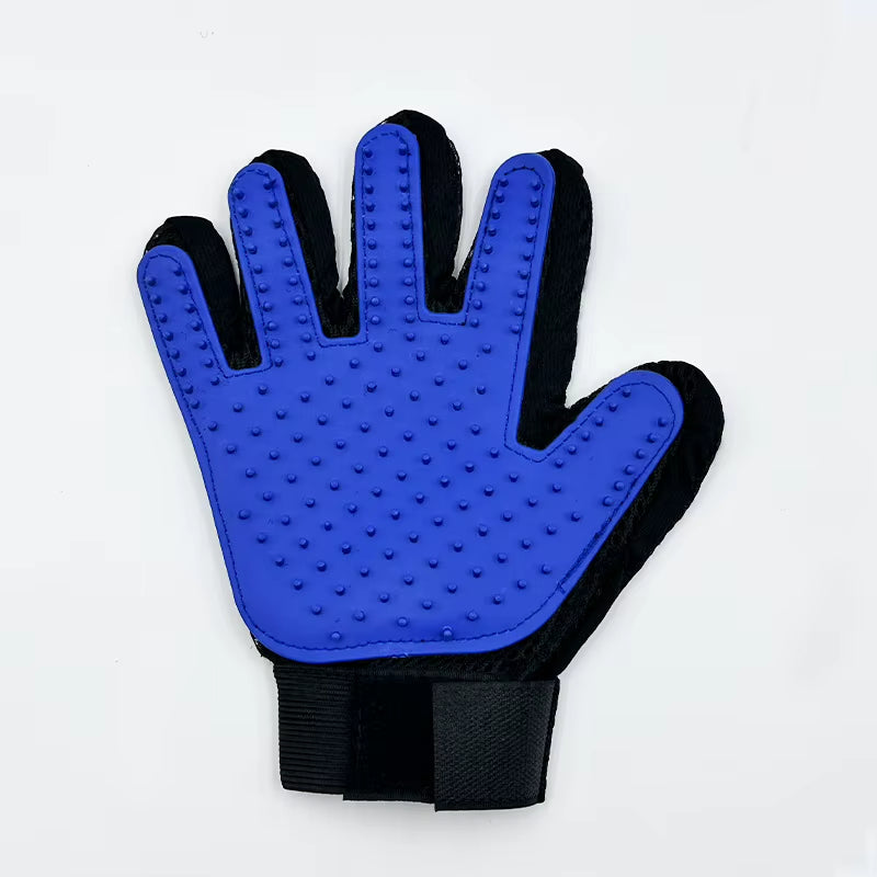 Pet-Petting Gloves Soft Rubber Deshedding Hair Removal Tool for Cat & Dog Grooming Massage