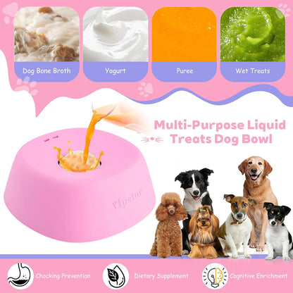 Dog Lick Bowl, Rolled Ball-In Slow Feeder Enrichment Puzzle Toys