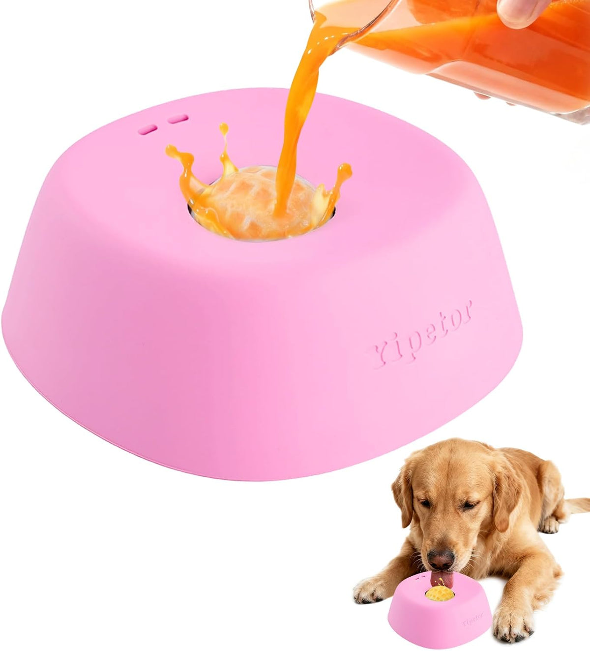 Dog Lick Bowl, Rolled Ball-In Slow Feeder Enrichment Puzzle Toys